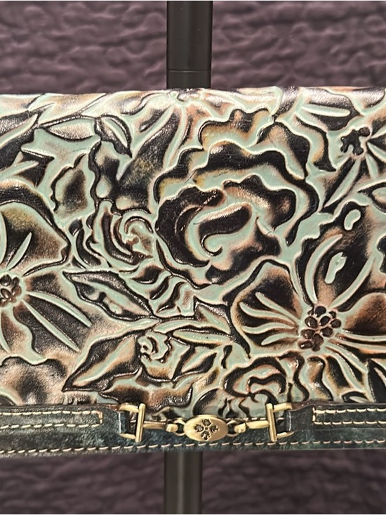 Patricia Nash Handbags - Patricia Nash Teal and Brown Hand-Tooled Floral Leather Crossbody
RETIERED